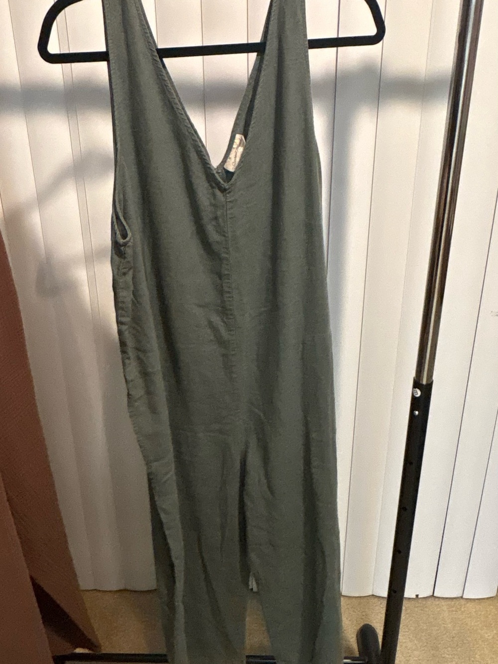 Universal Thread Olive Green V-Neck Wide-Leg Jumpsuit